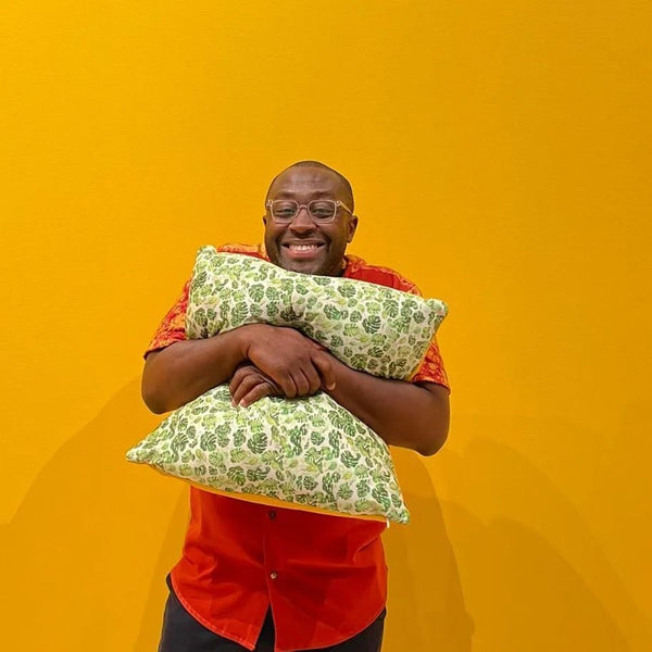 Amoako Boafo Monstera Leaf Pillow