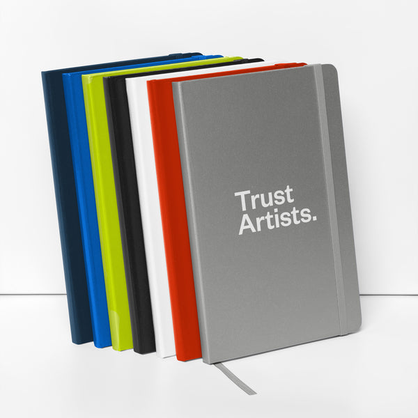 Trust Artists. Hardcover bound notebook