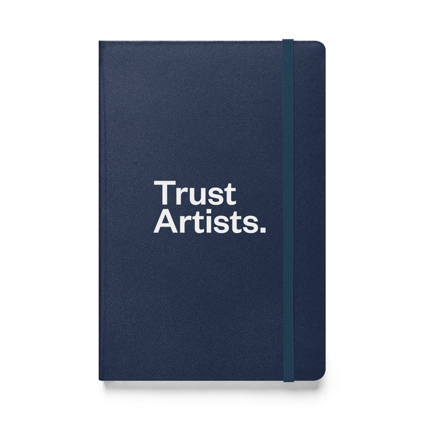 Trust Artists. Hardcover bound notebook