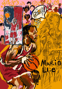 Mario Elie poster by Alexis Pye